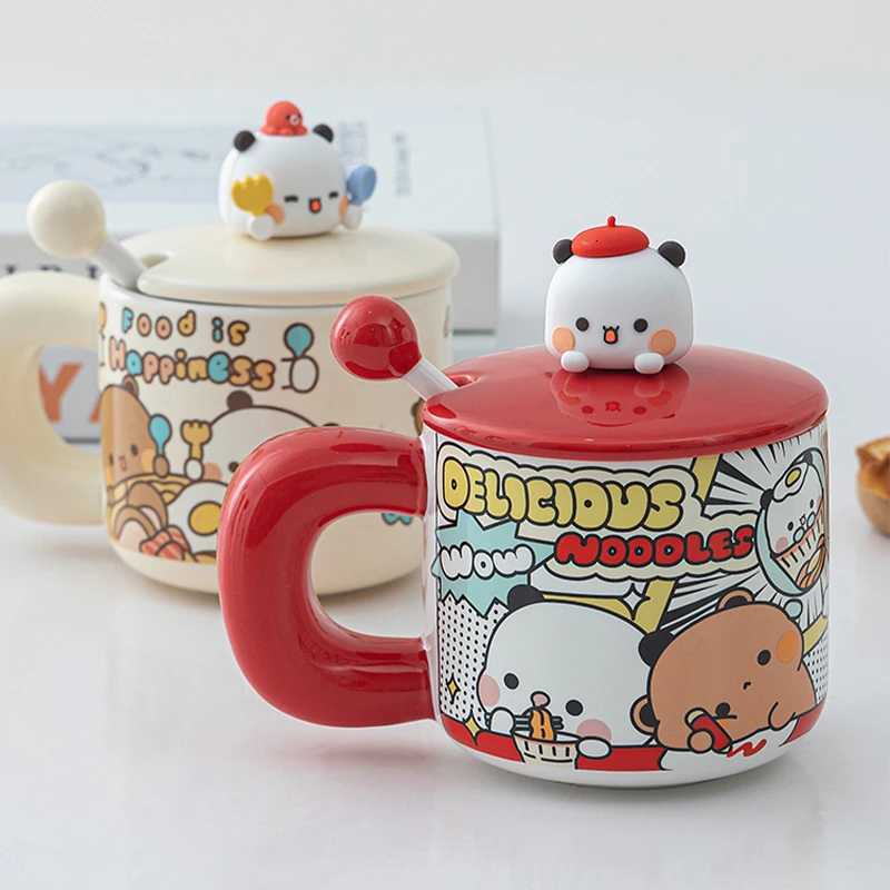 Ceramic Mug Panda Bubu And Yier Breakfast Cup Cute Bubu And Dudu Oat Cup Creative Ceramic Cup Mark Cup Coffee Cup Birthday Gift M251206 - view 5