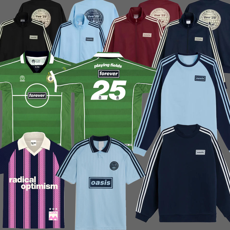 Oasis x LPFF x Lovers FC 2025 Oasis Tour Jacquard Football Jersey Shirts Kit 25 26 Home Away Third Bohemians BLACK GUINNESS Soccer Jerseys Oasiss Live