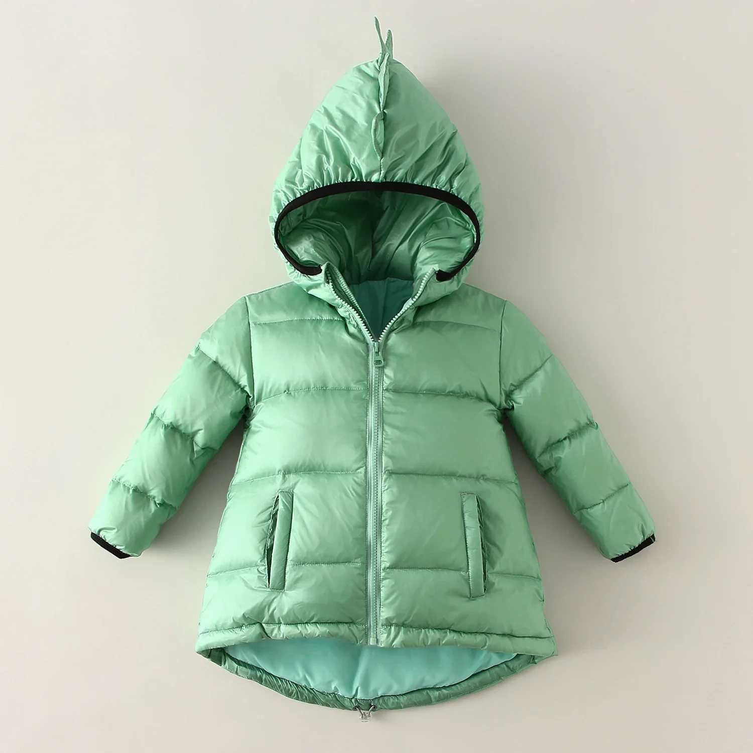 Winter Autumn Kids Dinosaur Parka Down Coat Jacket Windproof Thicken Children Warm Down Snowsuit Toddler Girl Boy Parkas OuterweW251206