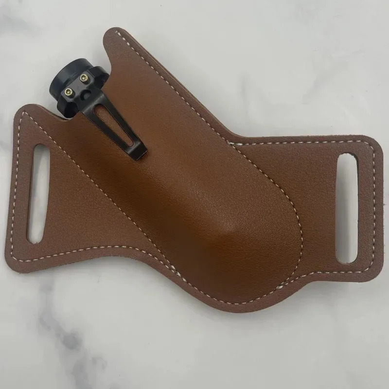 Folding Flick Knife Sheath for Outdoor Camping Vintage Waist Belt Case Holder PU Leather Pocket Knife Protect Cover Outdoor Tool 251202