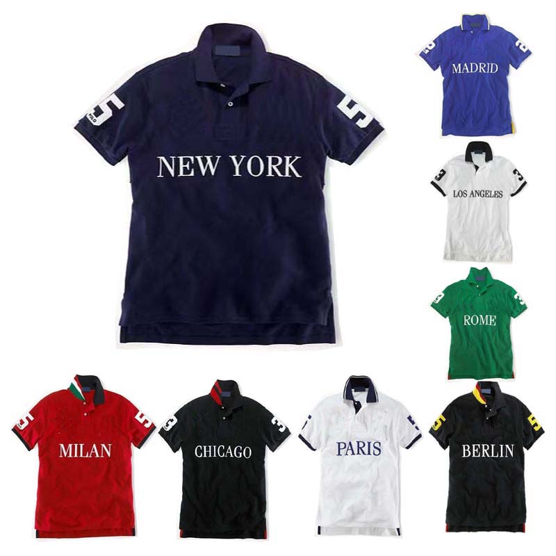 Summer New T Shirts European and American Men's Short Sleeves Casual Color block Cotton Large Size Embroidered Fashion T-Shirts S-2XL