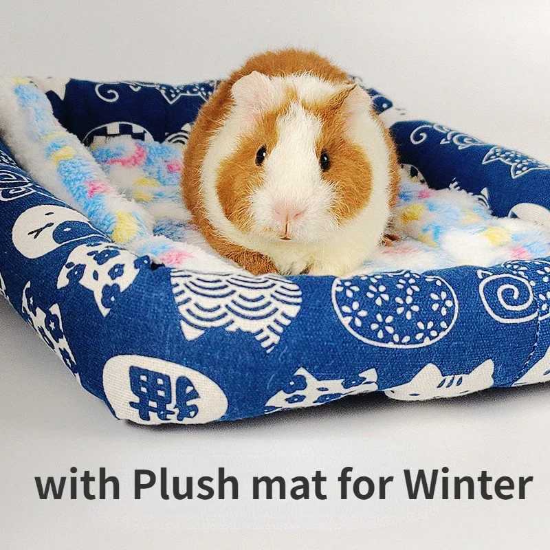 Summer Small Pets Cool Nest Puppy Kitten Rattan Mat Cute Print Pet Cooling Mat for Guinea Pig Hamster Chinchilla Small Cage M251206