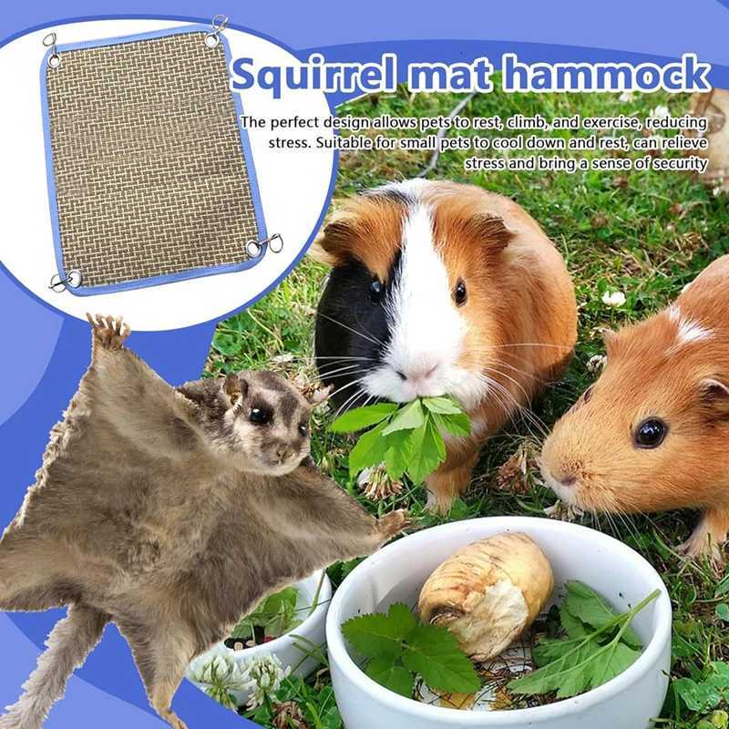 Pet Hammock For Squirrel Hamster Summer Cool Bed House Nest Sleeping Bag Rodent Cage Hanging Tree Bed Guinea Pig Pet Supplies M251206
