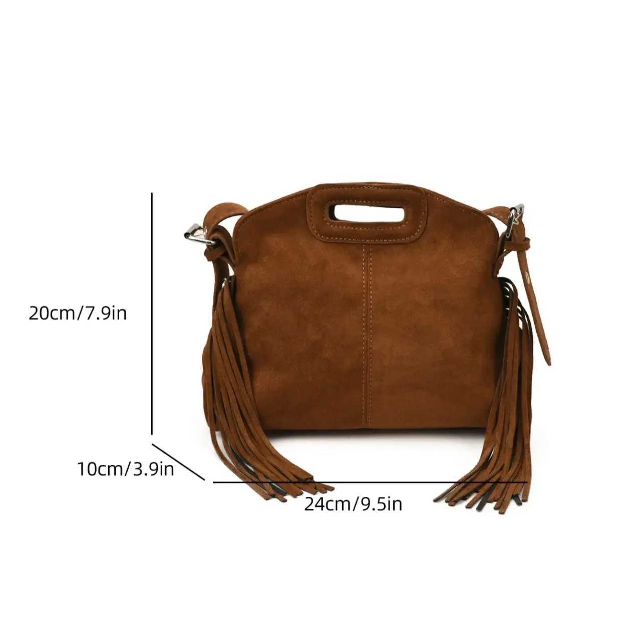 Fashion Womens Shoulder Bag High Quality Large Capacity Crossbody Bag Womens Wallet Phone Bag Solid Casual Tassel Bucket BagT251206