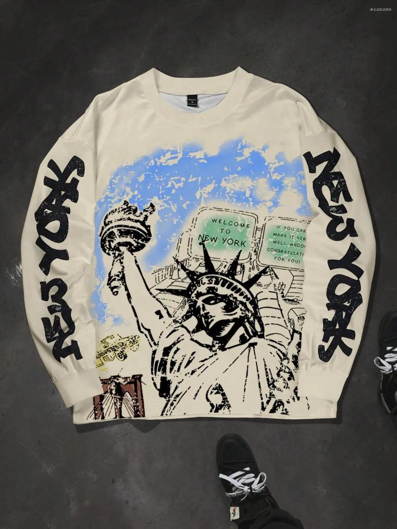 Men's Hoodies The Round-neck Sweatshirt For Spring And Autumn 2025 Is Casual Fashionable Comfortable With 3D Pattern Printing