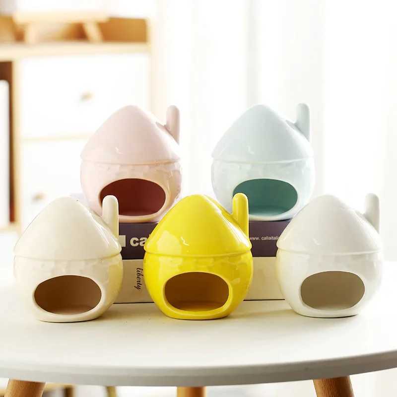 Ceramic Hamster House Summer Heat Dissipation Cooling Nest Golden Bear Sleeping House Hiding House Small House Landscaping House M251206
