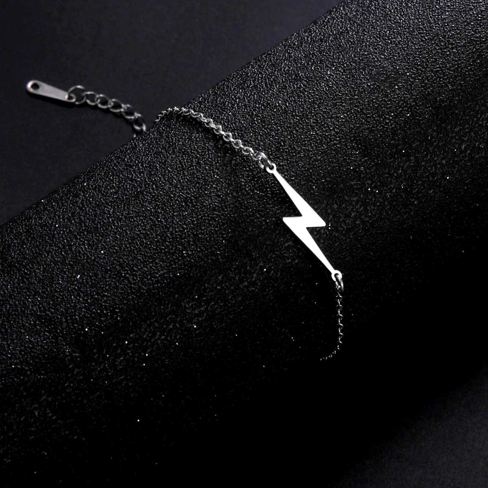 Amaxer Stainless Steel Bracelet For Women Silver Color Lightning Pulseira Feminina Lovers Engagement Jewelry W251206