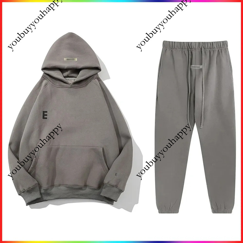 Essential Hoodie Pants Tracksuit Mens Designer Hoody Set Baggy Jogger Hip Hop Clothes Women Sweats Skateboard Oversized Pullover Sweatpants 2025 Autumn Trendy ed0