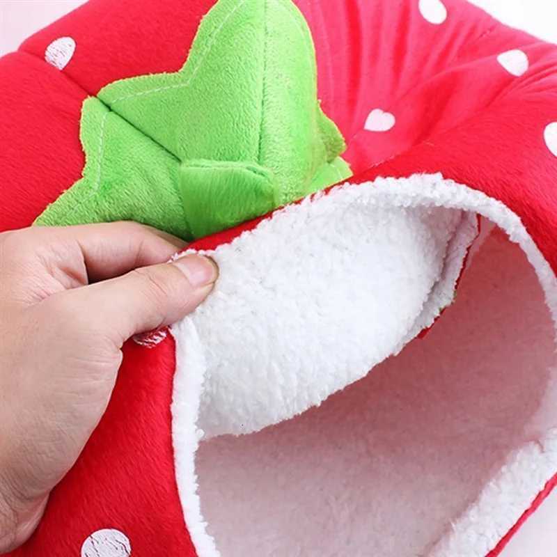 A88K-Dog Kennel Dog Fashion Mat Basket Soft Strawberry Pet Dog Cat House Pet Tent Dog House Small Dog Kitten Bed Cat House M251206