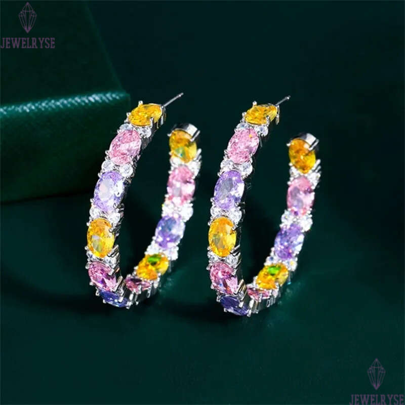 Luxury 18k Gold CZ Hoop Designer Earring for Woman Exquisite Accessories Party AAA Cubic Zirconia Copper Diamond Wedding Earrings Women Elegant Jewelr