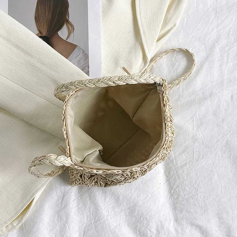 Small Fresh Crossbody Bag Womens Bag Straw Woven Shoulder Bag Niche And Versatile Woven Bag Simple And Fashionable HandbagT251206