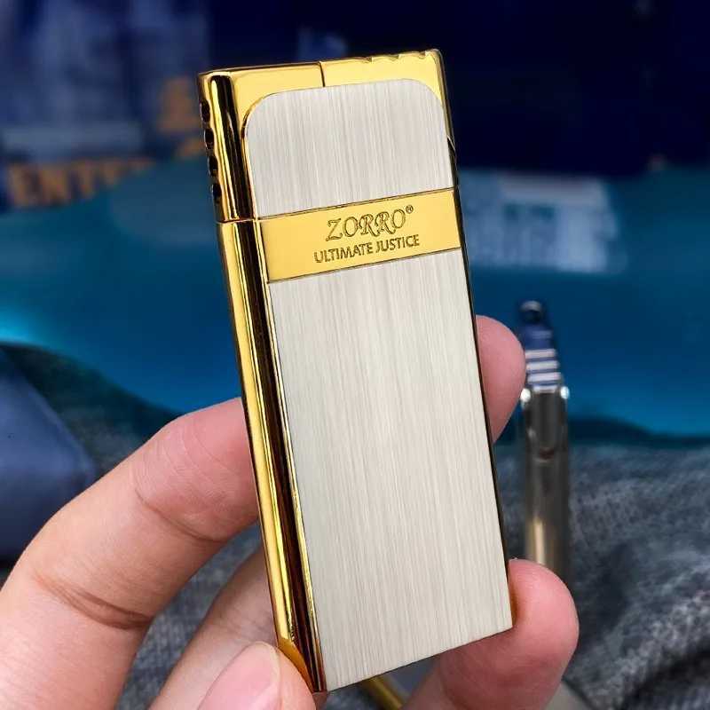 Metal Slim Lighter Butane Gas Lighter Unusual Lighter Mens Gadgets Smoking Accessories Mens Gifts Lgnition Tools H251206