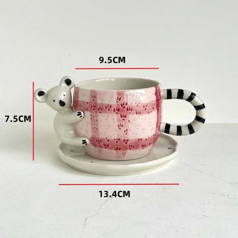 260ML Freehand Painting Ceramic Mugs Cuddle Koala Coffee Cup Set Three-dimensional Japanese Cute Cup Children Afternoon Tea Cup M251206 - view 7
