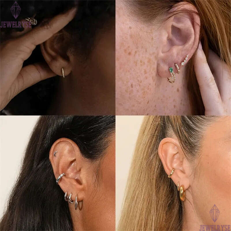 luxury s925 sterling silver hoop earring designer for woman party AAA cubic zirconia small circle round 18k gold diamond earrings women casual fashion