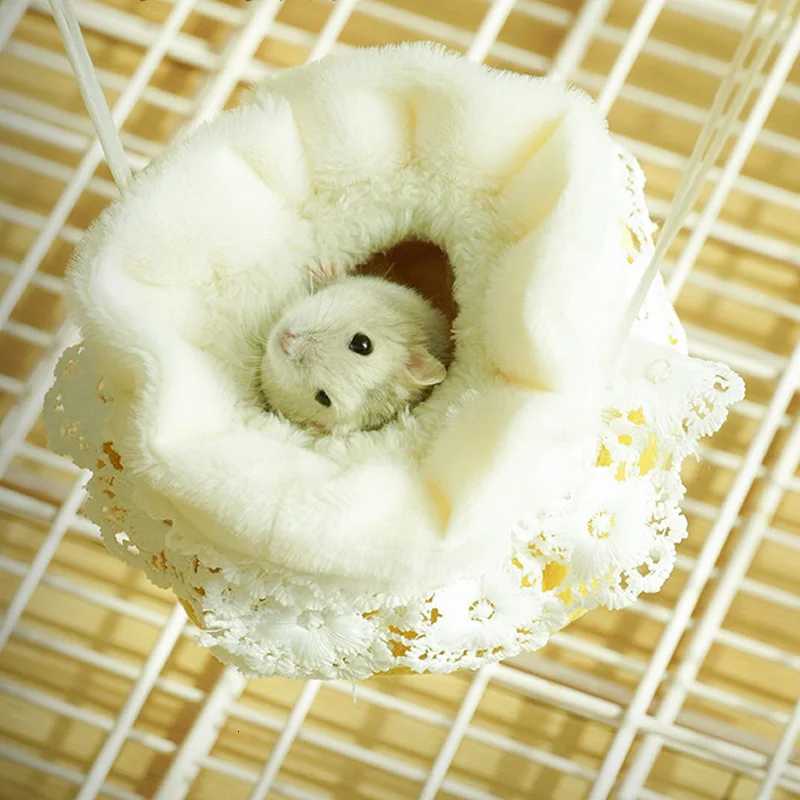 Hamster Bed Warm House Cute Nest Fleece Hut Hanging Cage for Small Rodent Animal Mice GerbilSugar Glider M251206
