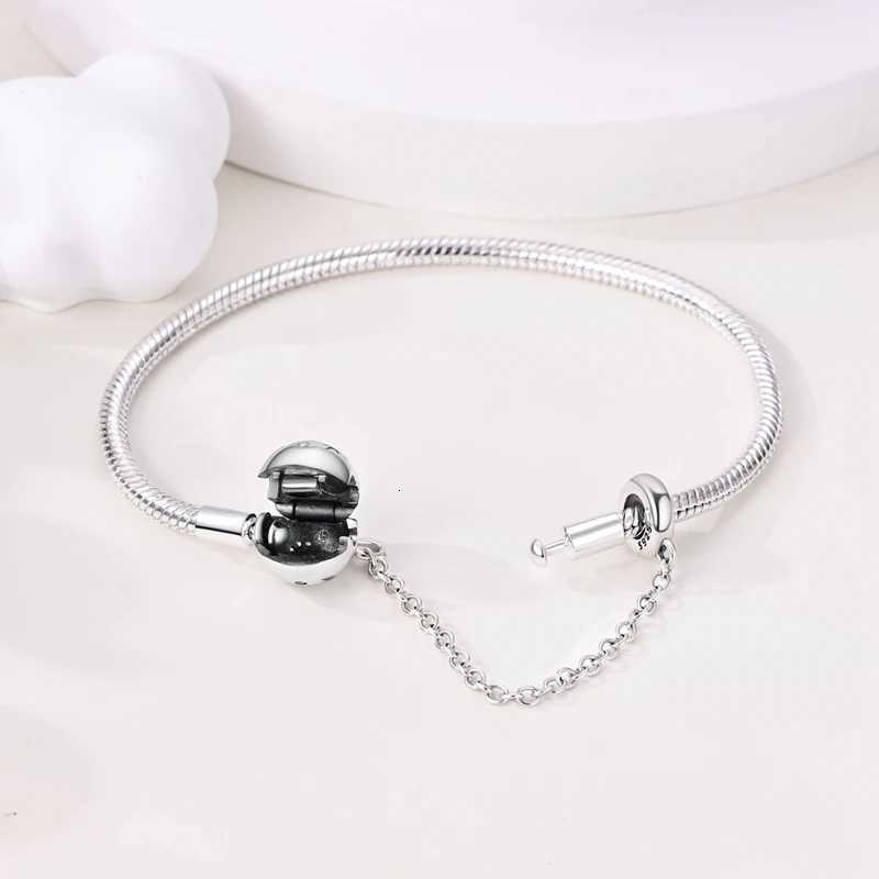 Original Women Bracelet 925 Silver17-20CM Starry Full Moon Safety Chain Snake Bone Chain Bracelet Fit DIY Exquisite Jewelry Gift W251206
