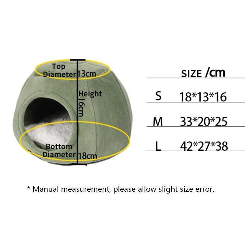 Guinea Pigs Sleeping Bed Hamster Hedgehog Winter Nest Small Pet Warm Cage Cave Bed House Fleece Cusion Hide Toy Playing Habitat M251206
