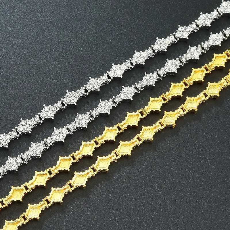 Round Stone Star Cubic Zirconia Bracelet Hip-Hop Jewelry For Men Shiny Elegant Fashion Accessory Classic Gift For Birthday W251206