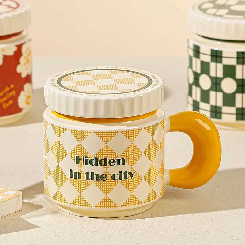 China-Chic Flower Covered Ceramic Mug Large Capacity Imitation Enamel Gift Couple Cups Breakfast Milk Coffee Mugs Kawaii Cup M251206 - view 4