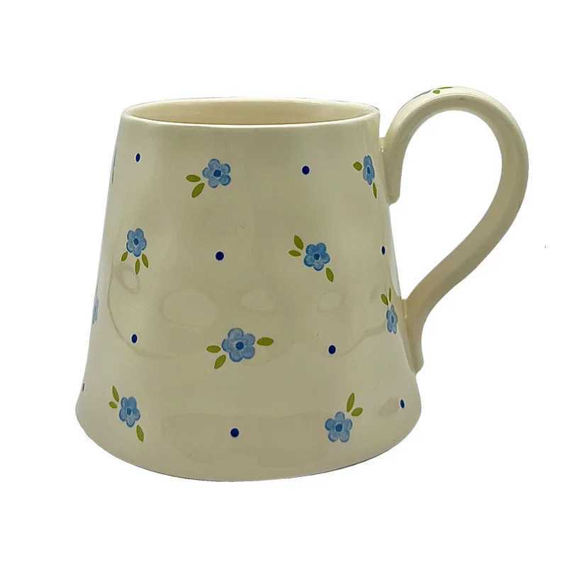 Ins countryside style blue floral mug ceramic household water cup Christmas gift afternoon tea coffee milk cup M251206 - view 6