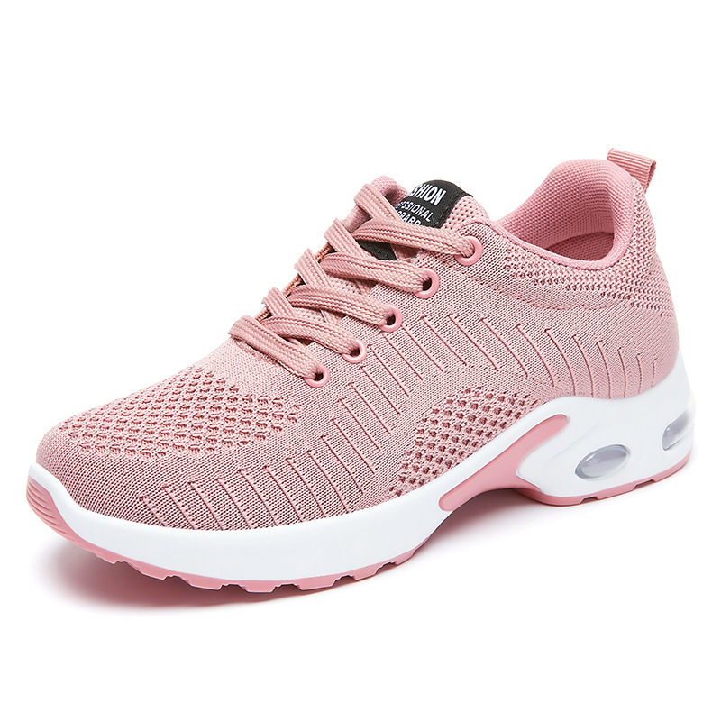 Free Shipping New Shoes Women'S Plus-Size Women'S Shoes Casual Sports Shoes Solid Color All Kinds Of Air Shoes Flying Fabric Breathable Runn