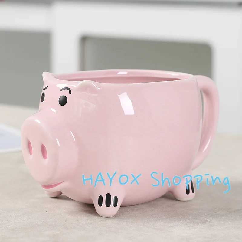 Cartoon 3D Pig Coffee MugMicrowave Heating Porcelain Creative Funny MugOffice Cups Milk Cup Water Bottle for Gift M251206 - view 1
