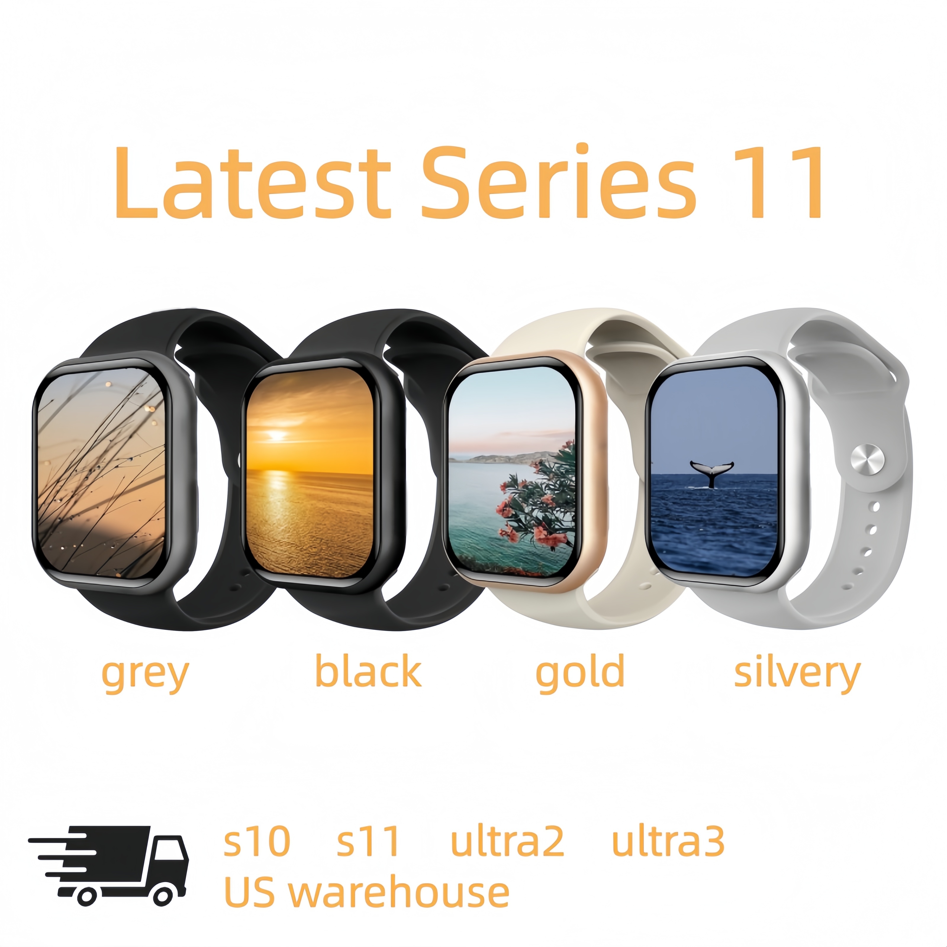 S11 S10 Smart Watches 45mm watches Ultra 2 Marine Strap Smart Watch Sport Watch Wireless Charging Strap Box Video Call