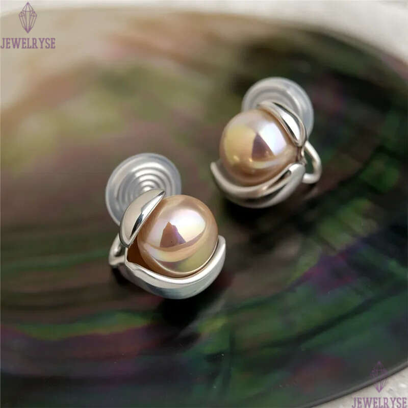 original colorful pearl stud designer earring for woman party copper plated earrings women ear clip jewelry S925 silver needle womens family gift