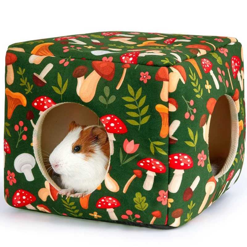 Guinea Pig Hideout Washable Guinea Pigs Hiding House Habitats Cozy Bunny Rabbit Bed for Small Pet Hamster Accessories 1pcs M251206