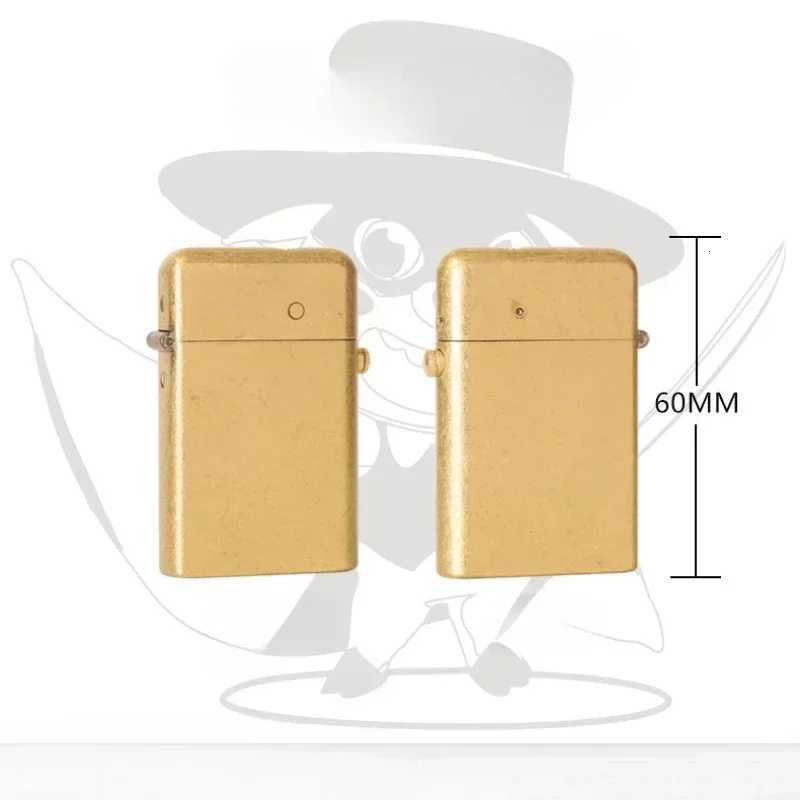 Metal Windproof Gasoline Lighter Retro Innovative Autatic Ejection Grinding Wheel Kerosene Lighter Cigarette Accessories H251206