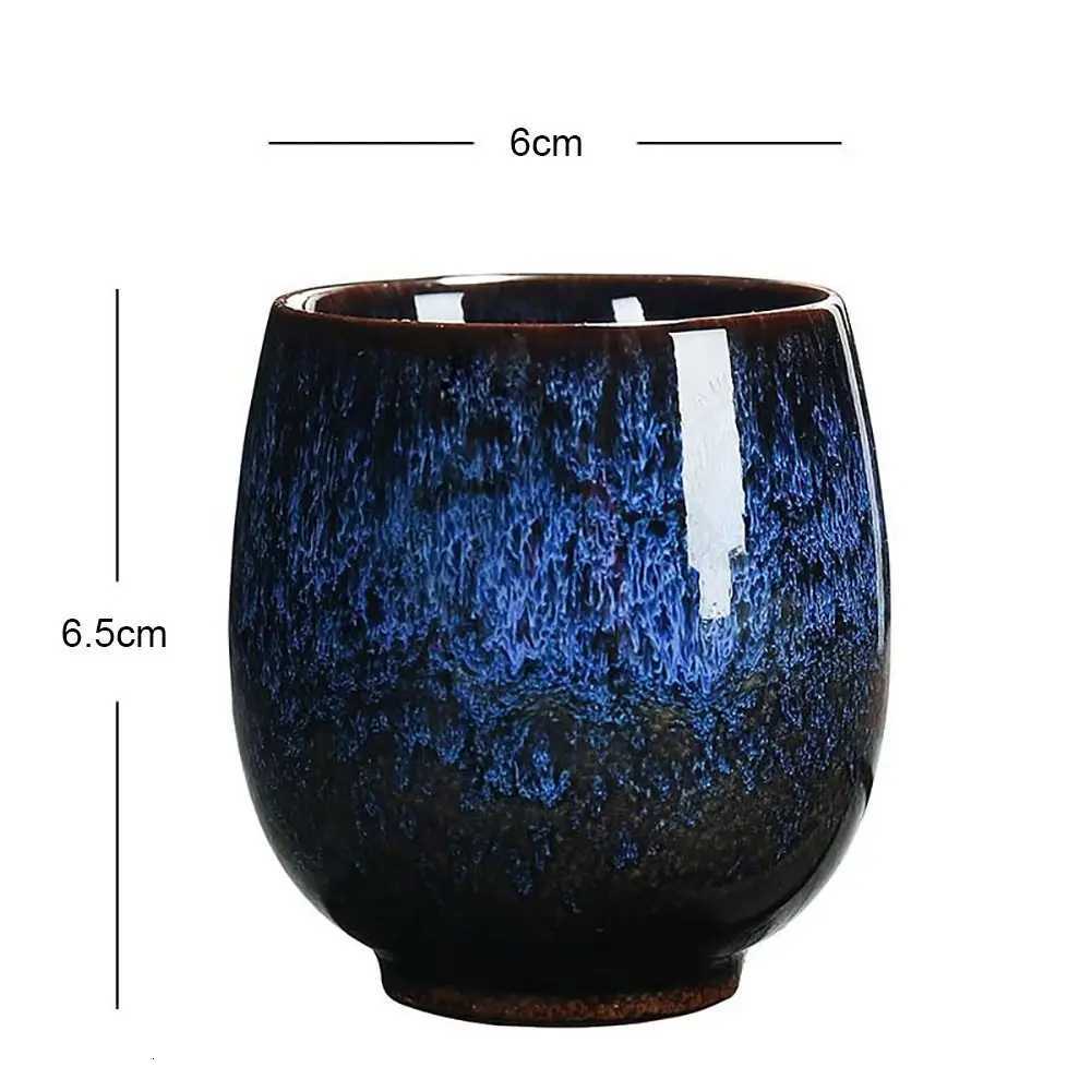 Japanese Style Ceramic Tea Cup Kiln Transformation Espresso Cup Porcelain Kung Fu Teacup Pottery Coffee Mug Wine Drinkware M251206 - view 7