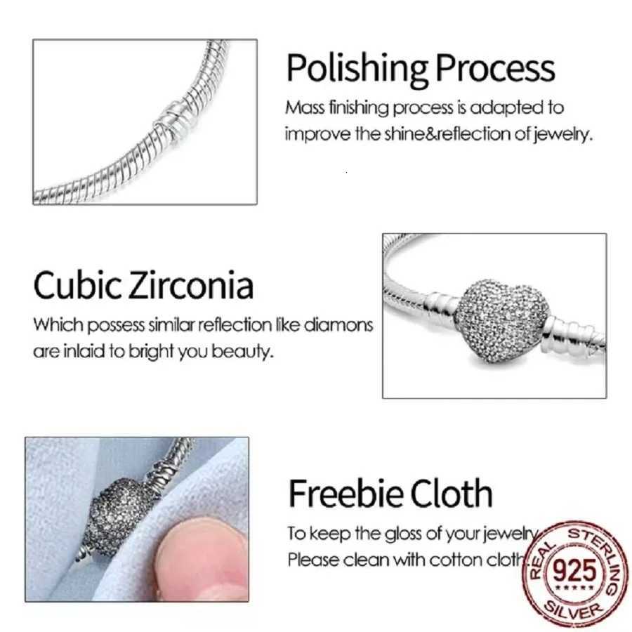 100 S925 sterling silver heart-shaped crown snake bone bracelet suitable for original DlY bracelet womens fashion jewelry W251206