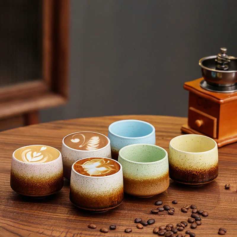 Laysda Vintage Coffee Mug 200ml ceramics Tea cup Japanese-style cafes Drinkware Stoneware Espresso for Restaurants Hotels M251206 - view 4