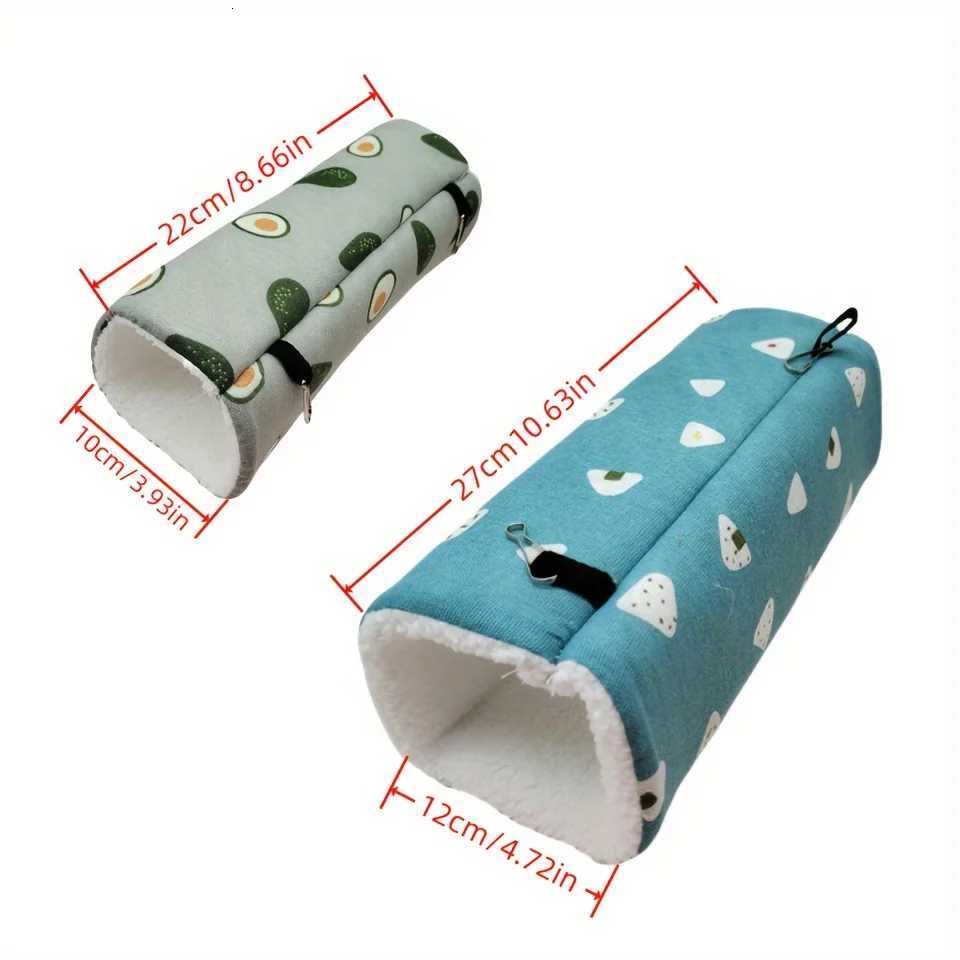 Random Color 1pc Small Pet Tunnel Honey Bag Gliding Mink Sprig Rat Guinea Pig Super Soft Plush Tunnel Nest Hamster Warm Tunnel M251206