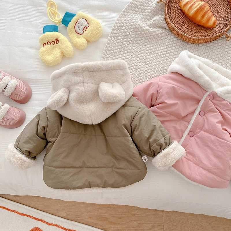 0-5 Years Kids Clothing Toddler Autumn Winter Hooded Coat Baby Girls Warm Jacket Children Neutral Parka Outerwear Boy Warm CoatW251206