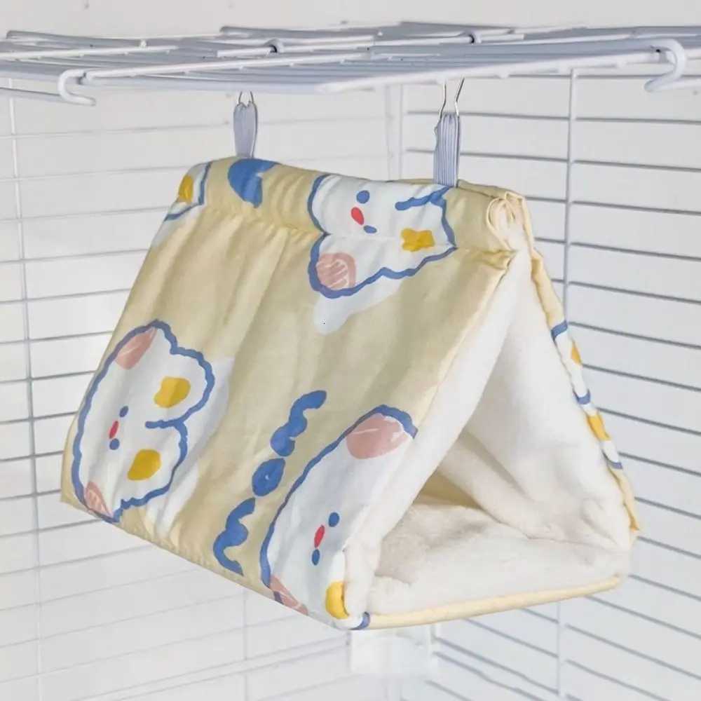 Easy to Use Soft Parrot Warm Hammock Cartoon Thickened Pet Sleeping Bed Cute Triangular Cotton Nest Pet Supplies M251206