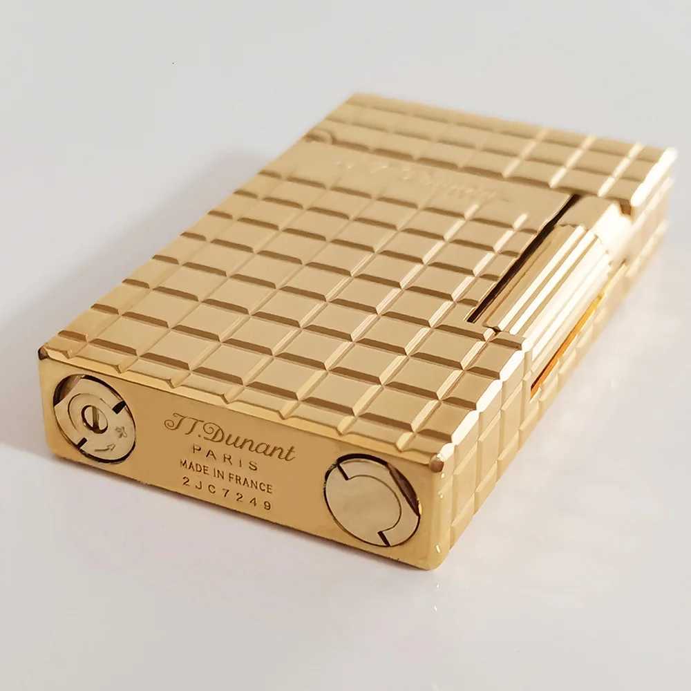 Gas Lighter Large Square Gas Butane Rechargeable Bright Sound For Thanksgiving Gift Collection Metal 100 H251206