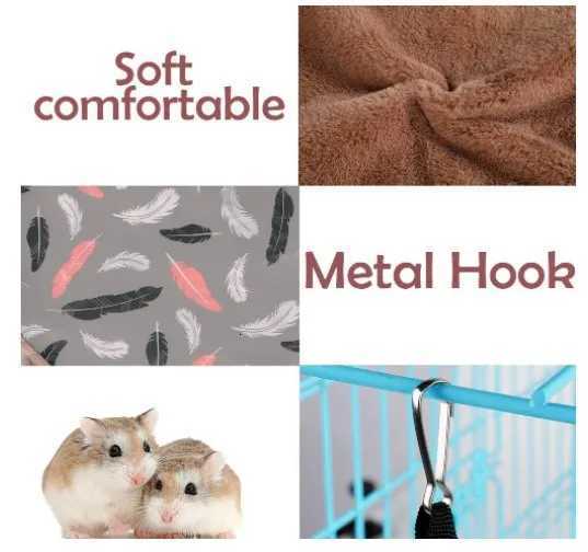Hammock For Rats Double Thick Plush Warm Bed For Hamster House Nest Sleeping Bag Hanging Tree Beds Guinea Pig Hamster Cage M251206