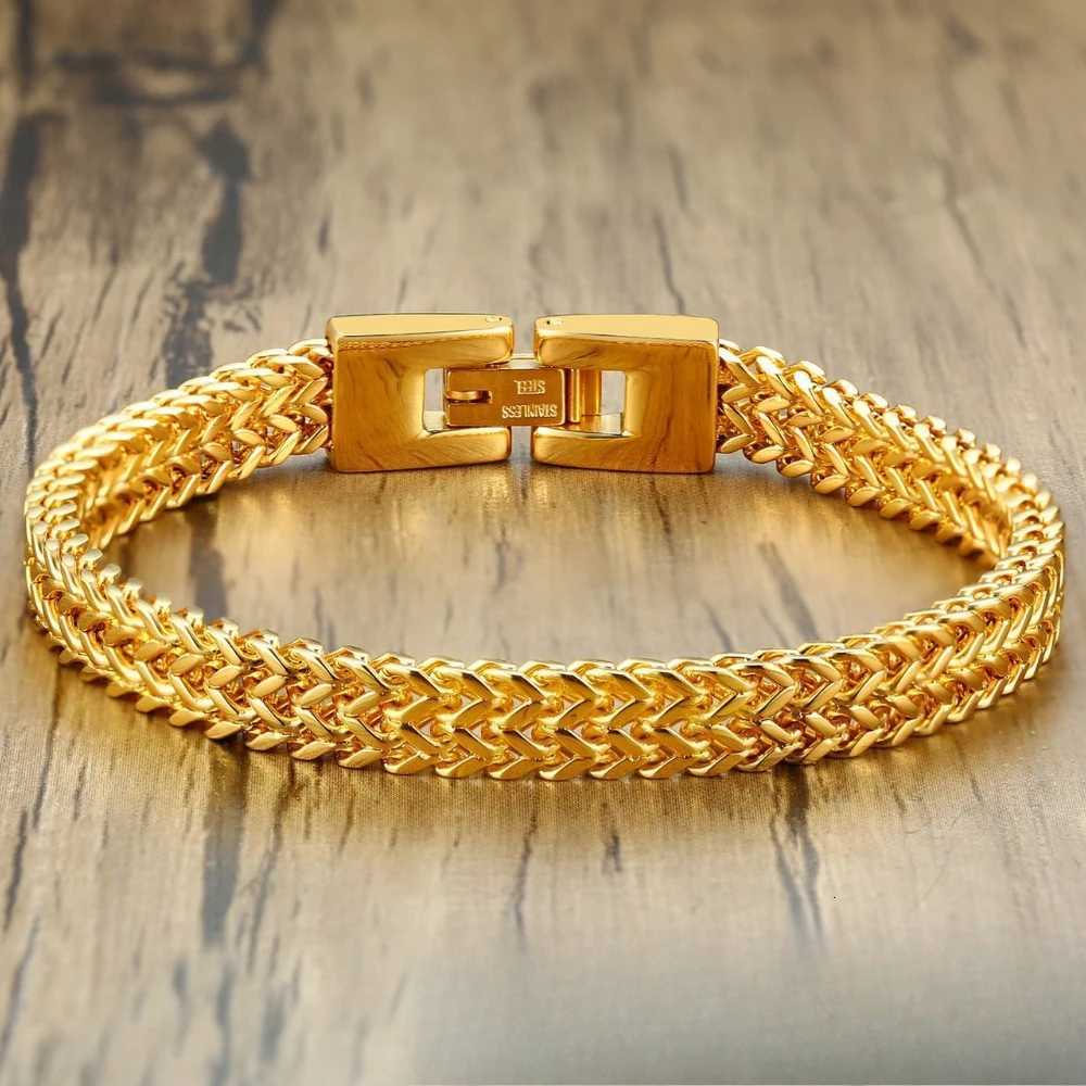 Stylish Franco Link Chain Bracelets for Men Boys65mm Stainless Steel Bali Foxtail Chain WristbandTrendy Male Jewelry Gifts W251206