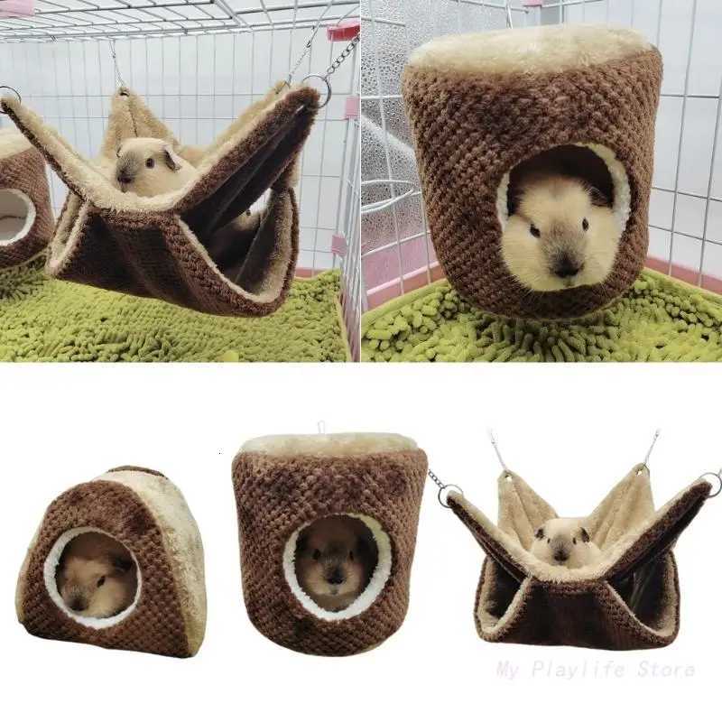 Hamster Hanging Hammock Warm Bed Plush House Hideout Cage Accessory for Small Animal Ferret Hedgehogs Playing Sleeping Climbing M251206