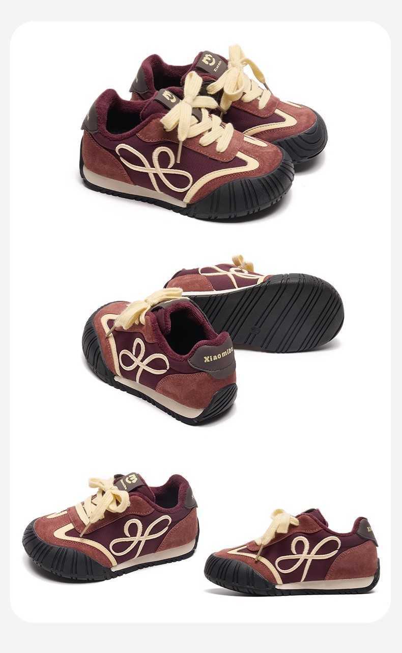 Children's fleece sports shoes - 2025 winter new style - lightweight boys' and girls' warm shoes with educational design X251202