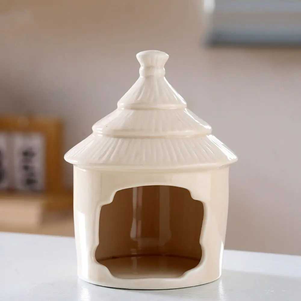 Pet Supplies Ceramic Hamster Nest Cute Cooling Pet Hiding House Creative Cartoon Hamster Bed Golden Bear M251206