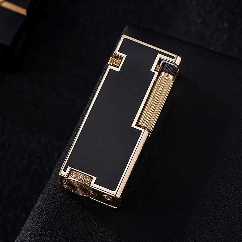 Z666 Bounce hine Press Side Sliding Ignition Narrow Version Kerosene Lighter High-end Resin Craft Creativity H251206