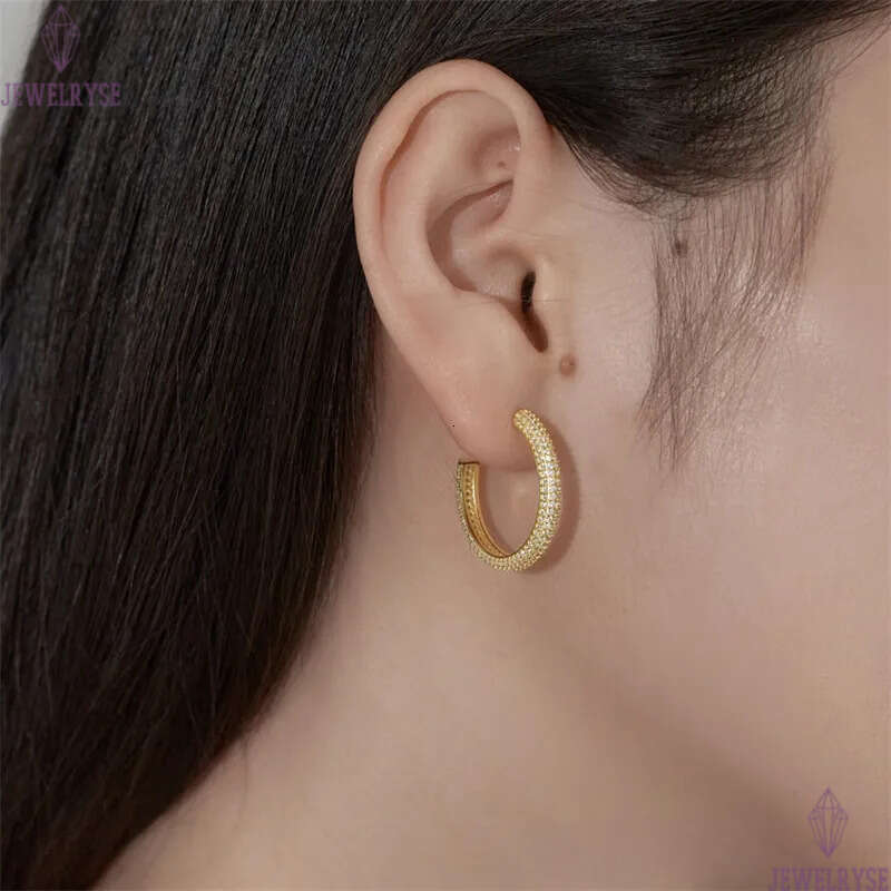 luxury 18k gold hoop earrings designer for women 9mm 11mm 15mm 20mm 925 sterling silver 5A zirconia diamond circle womens back stud earring jewelry wo