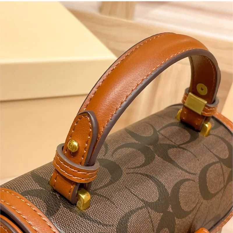 New minimalist and fashionable small handbag contrasting color womens bag high-end carriage crossbody bag portable box bagT251206