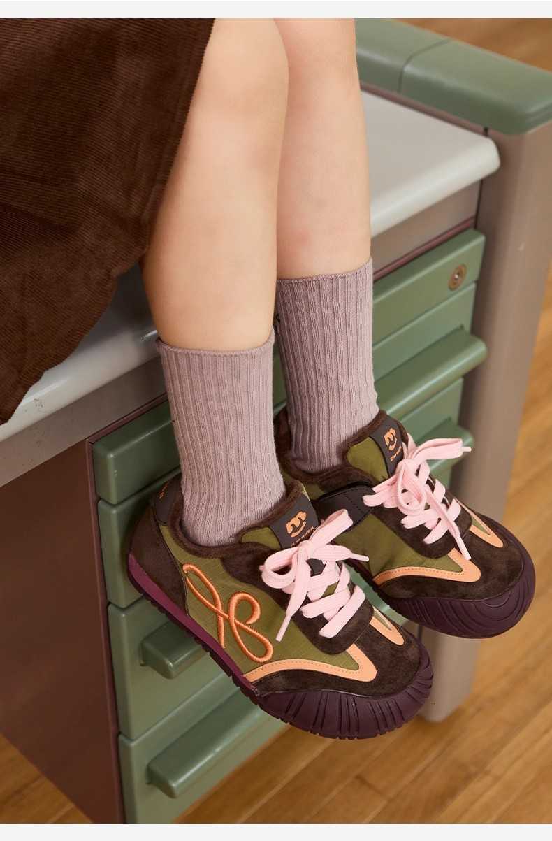 Children's fleece sports shoes - 2025 winter new style - lightweight boys' and girls' warm shoes with educational design X251202