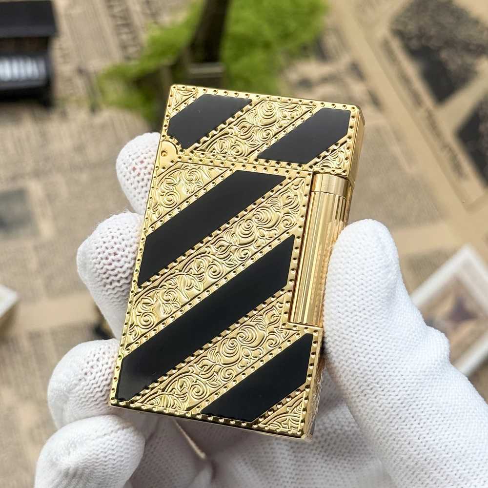 Luxury Brand Lighter Brass Lacquer Ening Zndzeug meos Cigar Tobacco Smoking Cigarette Accessories Man Gifts Briquet H251206