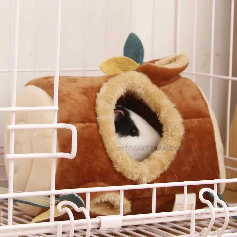 Tree Stump Shape Warm Hamster Hammock Winter Mole Tunnel Small Animal Hanging Bed Hamster Nest Pet Cage Household Supplies M251206
