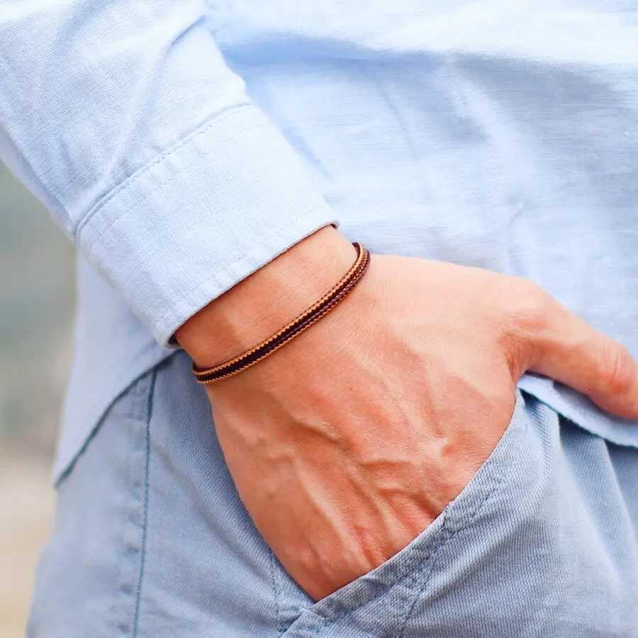 Grade A Weaven String Bracelet For Men 3mm Thin Rope Outdoor Sports Casual Braslet Perfect Gift For Him Accesorios Hombre Joias W251206