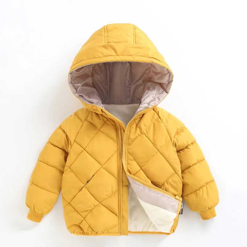 Casual Baby Girls Winter Clothes Kids Light Down Coats with Hoodie Spring Girl Jacket Toddler Children Clothing for Boys CoatW251206